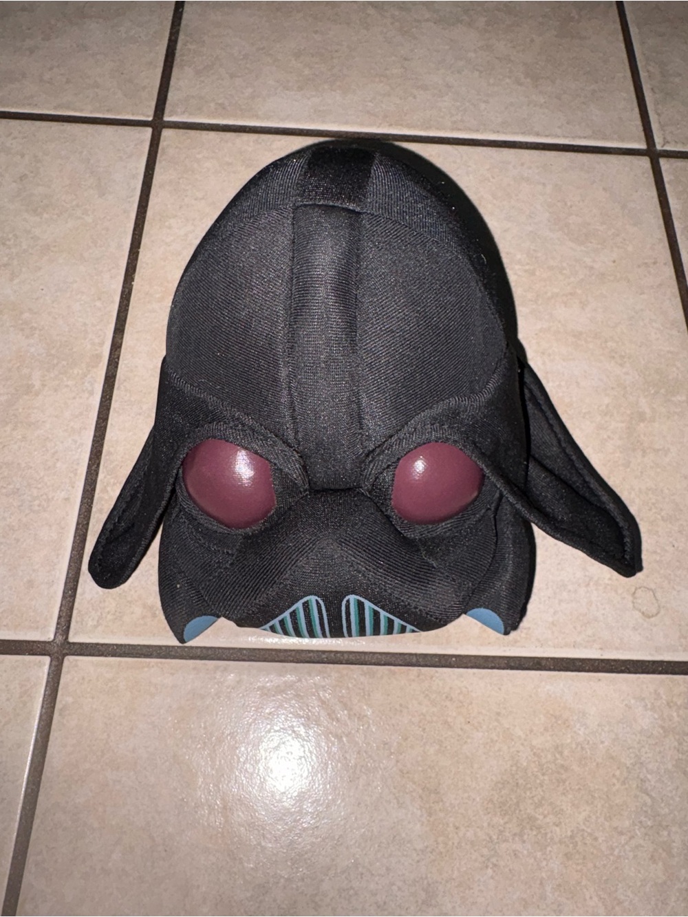 Star Wars angry birds Darth Vader Black Plush Character Mask 5”